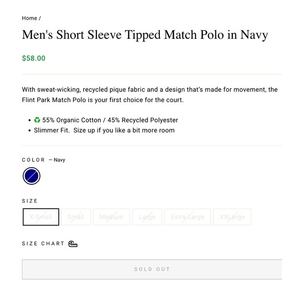 NEW Flint Park Short Sleeve Tipped Match Polo Navy Men's Small - Picture 6 of 6